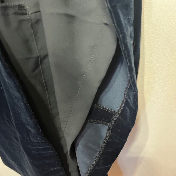 Lynn Lugo VTG Y2K Dress Silk Maxi Velvet Navy Sleeveless Evening Party Formal 6 - Picture 6 of 8